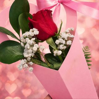 Rosa Amor Puro cone cor de rosa