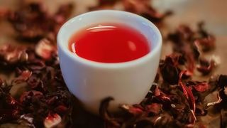 Chá Vermelho com Morango e Kiwi