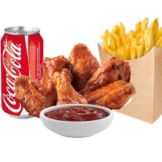 Menu chicken wings plate