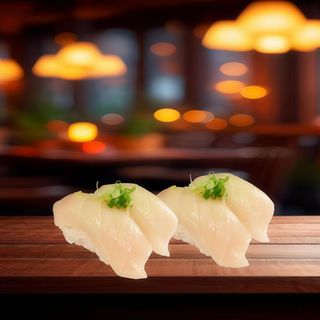 Nigiri Sushi Peixe Branco com Arroz