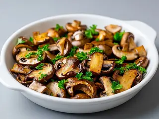 Cogumelos Selvagens com Alho e Salsa