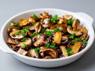 Cogumelos Selvagens com Alho e Salsa