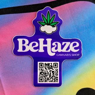 Autocolante Recortado com QR Code Behaze