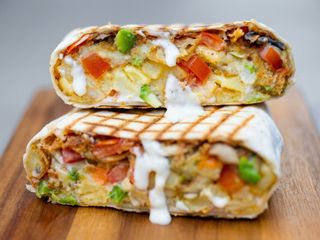 Tacos Vegetais + Batatas + Bebida