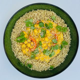Caril de Grão e batata doce
