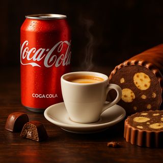 Café e Coca-Cola e 1 salame