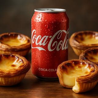 Coca-Cola e 5 pastéis de nata