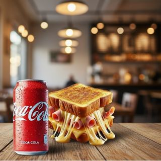 Coca-Cola e tosta mista