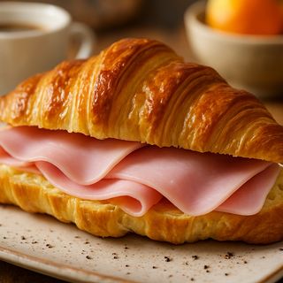 Croissant com fiambre