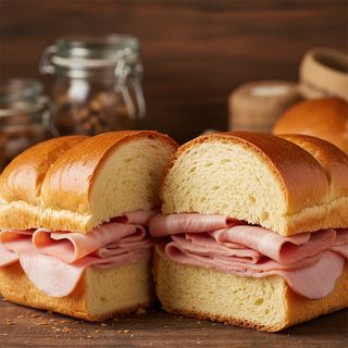 Pão leite com fiambre