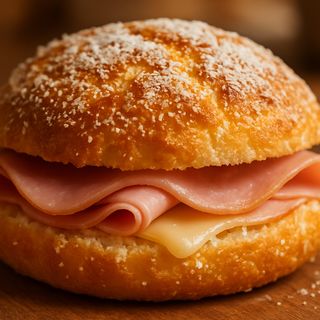 Pão deus com fiambre