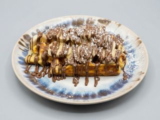 Waffle de Nutella com Banana