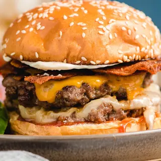 Double cheeseburger frango