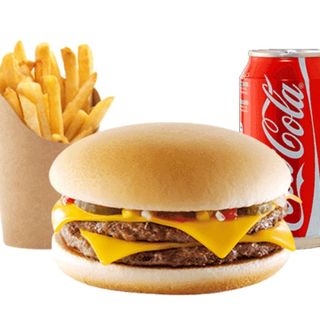 Double cheeseburger menu frango