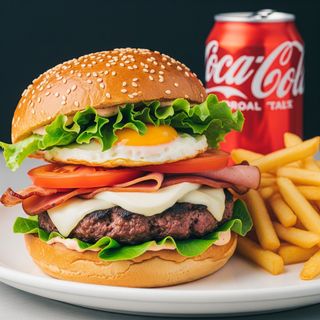 X-Monarca + Batata + Bebida