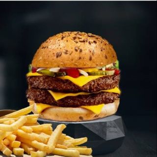 Hambúrguer Big Bite com fritas