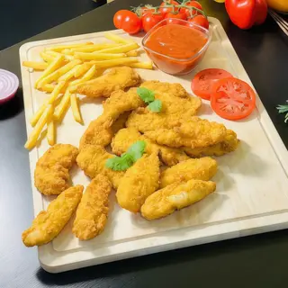 Crispy Strips (3 Unidades) com Fritas