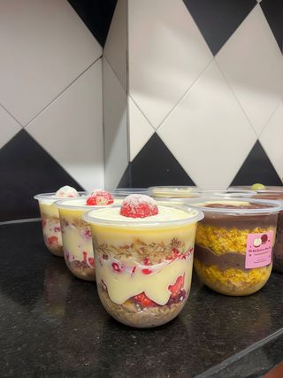 Bolo no Pote de Morango