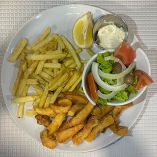 Choco frito c/ batata frita