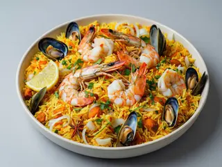 Seafood biryani