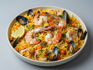 Seafood biryani