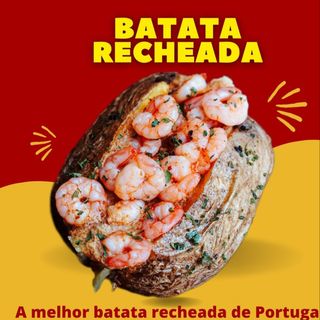 Batata recheada de camarão 