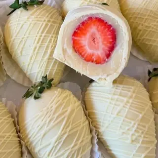 Bombom De Morango Chocolate Branco