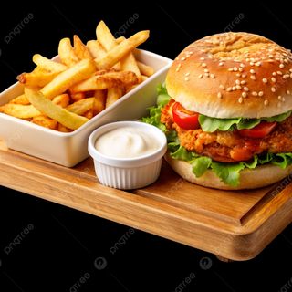 SSB Crispy chicken with Hot Sauce+Free Batata frita