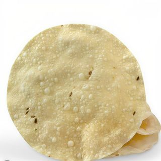 Fried papad (Papadam) with house sauce