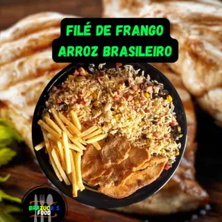 Filé de Frango com Arroz Brasileiro