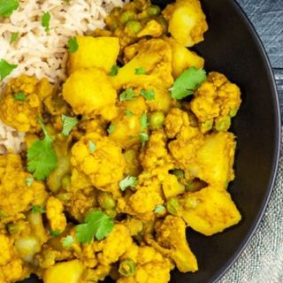 Alugobi with basmati rice (vegan )