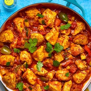 Chicken jalfrezi with basmati rice 