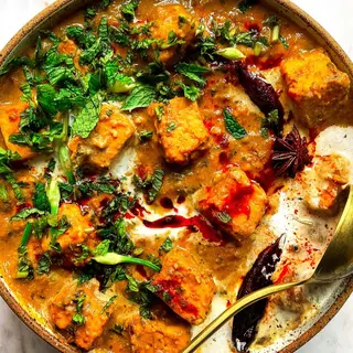 Paneer korma with basmati rice 