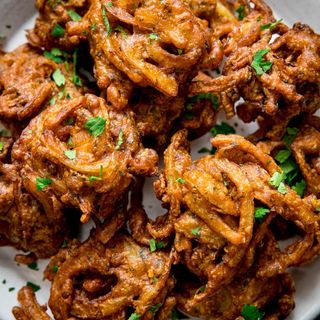 Pakoda with fries (vegan )