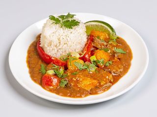 Pork mango curry with basmati rice 