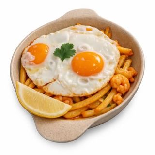 Ovos Rotos com Camarao