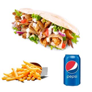 2 DONER KEBAB COM BATATA O BEBIDA