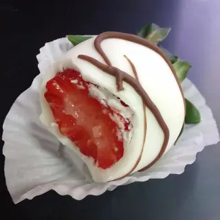 Bombom de morango Branco