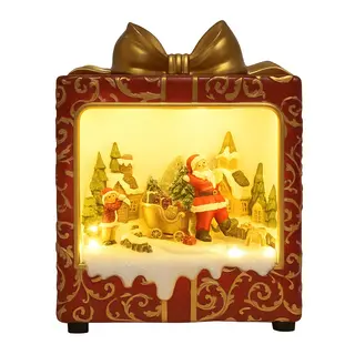 Marfinite - caixa prenda c/pai natal c/luz led e som 