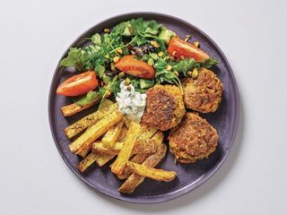 Falafel with Fries and Salad
