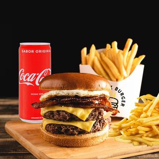 Menu Smash Duplo + Bebida + Acompanhamento + Molhos