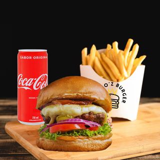 Menu Vegetariano Burger + Bebida + Acompanhamento + Molhos