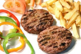 Hambúrguer no Prato