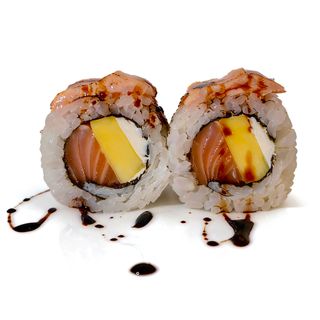 Hot Roll Salmão Tataki 8 peças