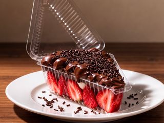 Bombom aberto de morango