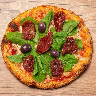 pizza tomate seco e rucula