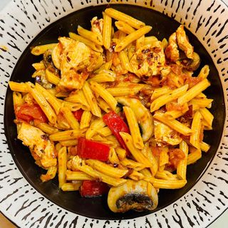Chicken Mushroom Red Pasta