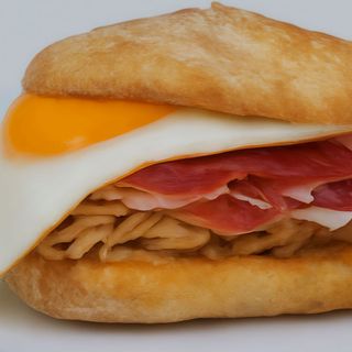 Sande Artesanal Tradicional com presunto e ovo