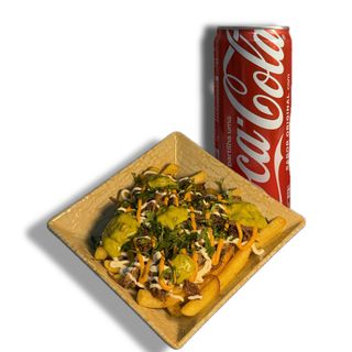 LOADED FRIES DE FRANGO ( meia porção)