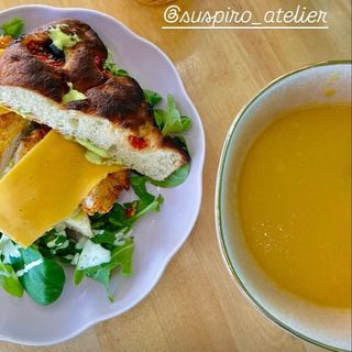 Focaccia de frango crispy